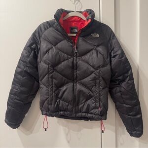 The North Face Women’s Gray and Pink Puffer Jacket